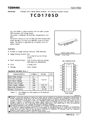 Datasheet TCD1705D производства Toshiba