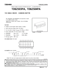 Datasheet TD62503PA производства Toshiba