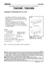 Datasheet TD6358N производства Toshiba