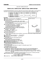 Datasheet TMP87CC70F производства Toshiba