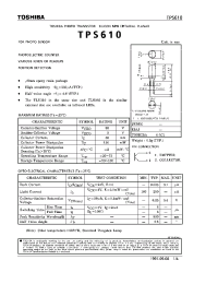 Datasheet TPS610 manufacturer Toshiba