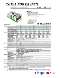 Datasheet PPS-125-13.5 производства Total Power