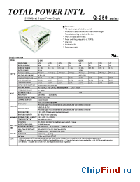 Datasheet Q-250C manufacturer Total Power
