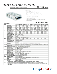 Datasheet SP-100-12 manufacturer Total Power