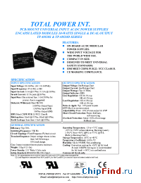 Datasheet TPAM10S-150072 manufacturer Total Power