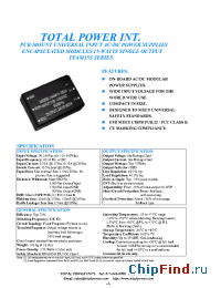 Datasheet TPAM15S-180083 manufacturer Total Power