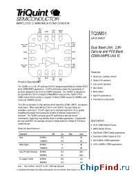 Datasheet TQ3M31 manufacturer TriQuint