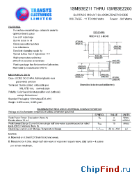 Datasheet 1SMB3EZ100 manufacturer Transys 