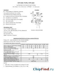 Datasheet ER1001A manufacturer Transys 