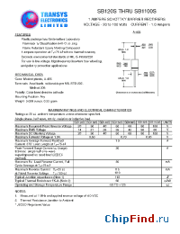 Datasheet SB1100S производства Transys 