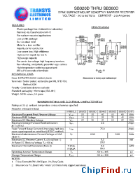 Datasheet SB330D производства Transys 