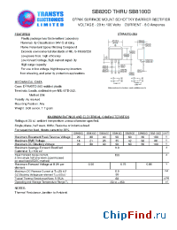 Datasheet SB830D производства Transys 