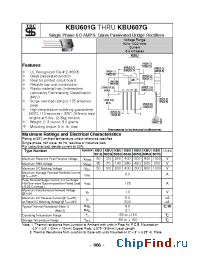 Datasheet KBU602G производства TSC