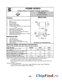 Datasheet P6SMB220C производства TSC