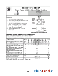 Datasheet SB101 производства TSC