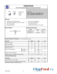Datasheet TSM2N7002ECU manufacturer TSC