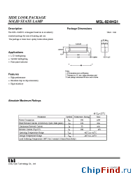 Datasheet MSL-824HG1 производства UOT