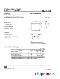 Datasheet MSL-854BG производства UOT