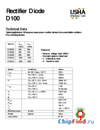 Datasheet D100 manufacturer USHA