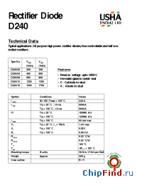 Datasheet DA240 производства USHA