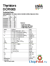 Datasheet DCR1003/06 производства USHA