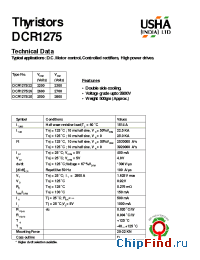 Datasheet DCR1275/28 производства USHA