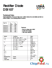 Datasheet DS1107/43 производства USHA