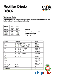 Datasheet DS402 производства USHA