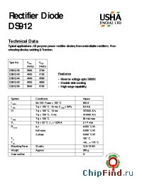 Datasheet DS912/36 производства USHA