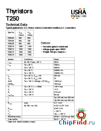Datasheet T250/04 manufacturer USHA