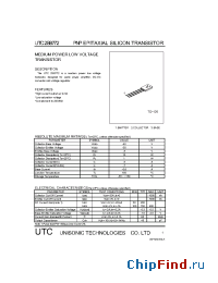 Datasheet 2SB772 производства UTC