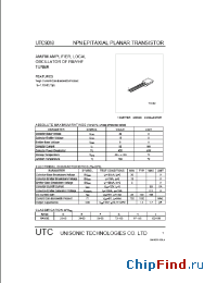 Datasheet 9018 manufacturer UTC