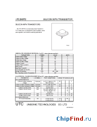 Datasheet UTC2N3772 производства UTC