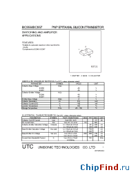 Datasheet UTCBC856 производства UTC