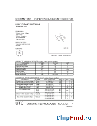 Datasheet UTCMMBT5401 производства UTC
