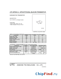 Datasheet UTCMPSA14 производства UTC