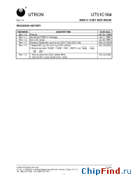 Datasheet UT51C164JC-50 manufacturer Utron