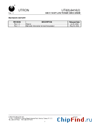 Datasheet UT62L6416BS-55LLI производства Utron