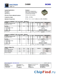 Datasheet C4500D108SV120RFHA1 manufacturer Vectron