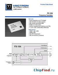 Datasheet FX-104-DFC-D2M6 manufacturer Vectron