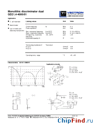 Datasheet QD21.4-4001 производства Vectron