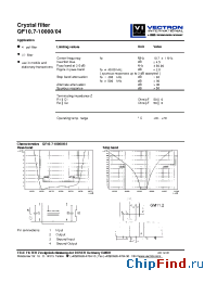 Datasheet QF10.7-10004 производства Vectron
