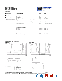 Datasheet QF1.4-L0205 производства Vectron