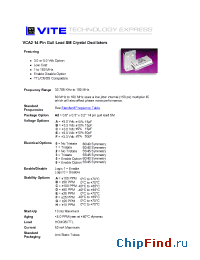 Datasheet VCA2-A1F производства Vectron