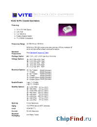 Datasheet VCA3-B1H производства Vectron