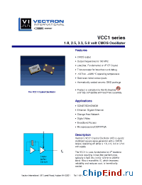 Datasheet VCC1-C0C-125M00 производства Vectron