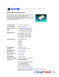 Datasheet VXE1-1A1 производства Vectron