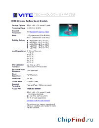 Datasheet VXE6-1B0 производства Vectron