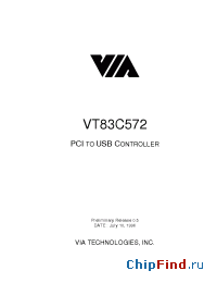 Datasheet VT83C572 производства VIA