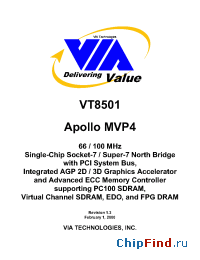 Datasheet VT8501 производства VIA